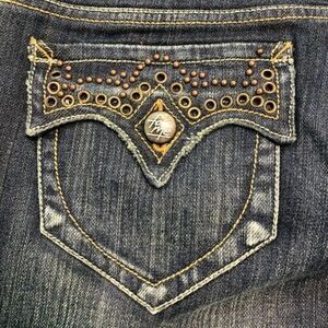 Designer Jeans Womens 5 Long Tailored Embellished Bootcut MSR $45 For Me Forme